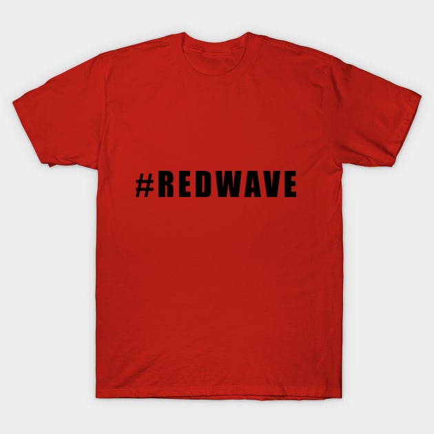 Red Wave Hashtag T-Shirt by Capital Blue